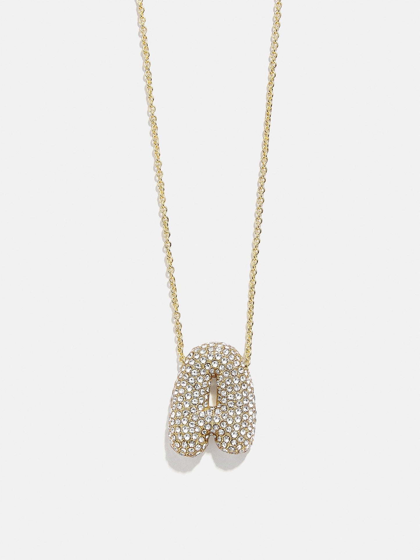 Kids’ Bubble Initial Necklace - Gold/Pavé