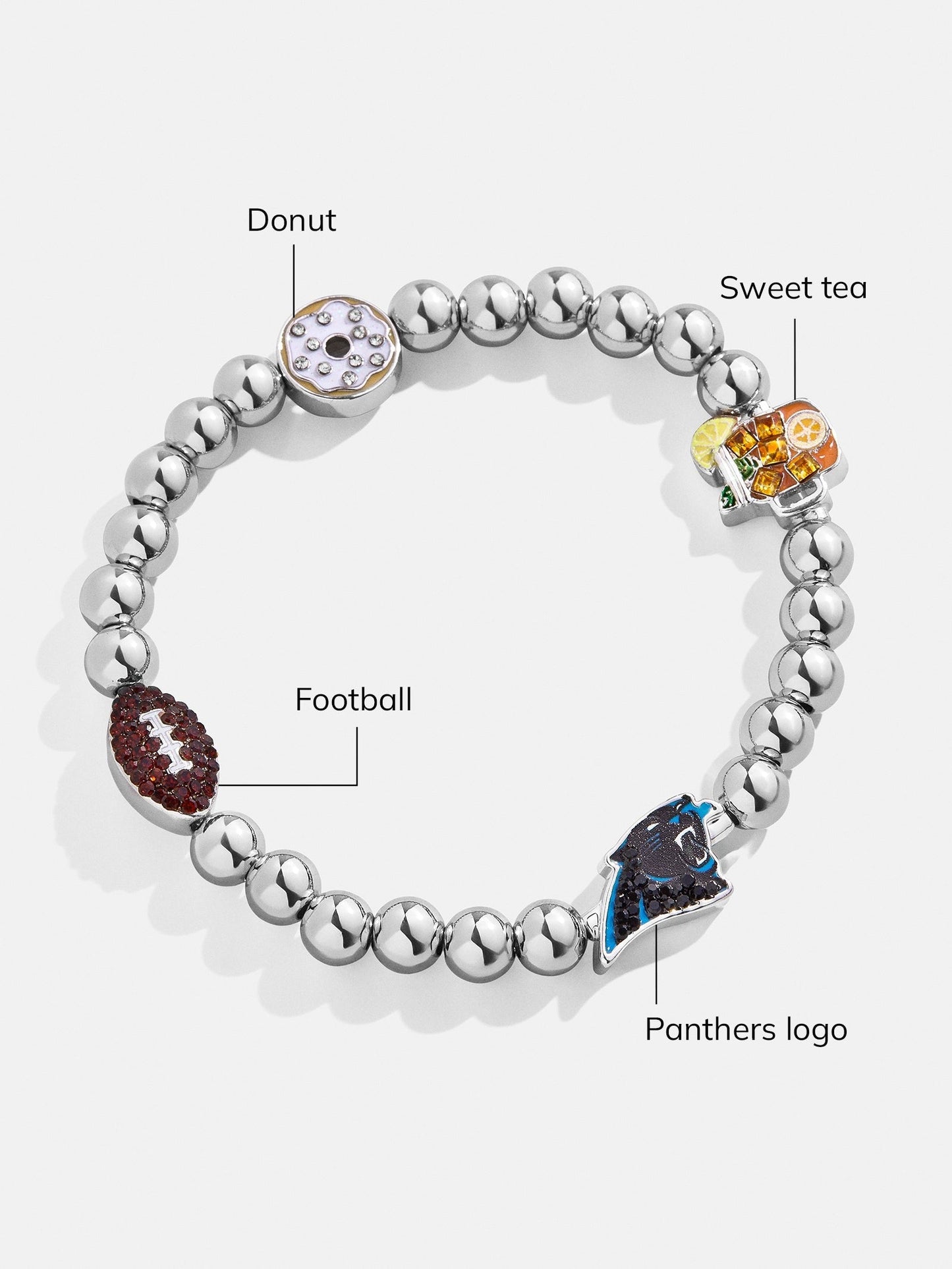 NFL Pisa Charm Bracelet - Carolina Panthers