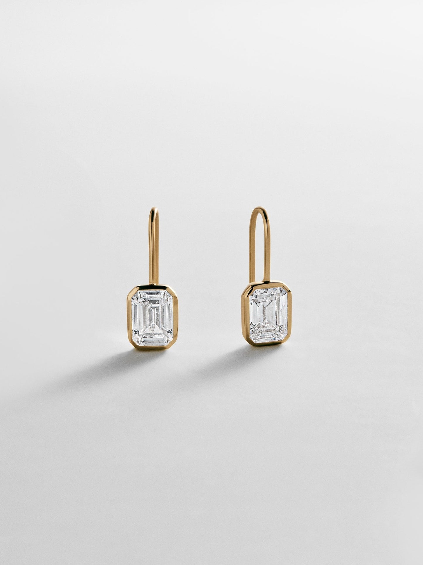 Fallon 14K Gold Bezel Earrings - Gold