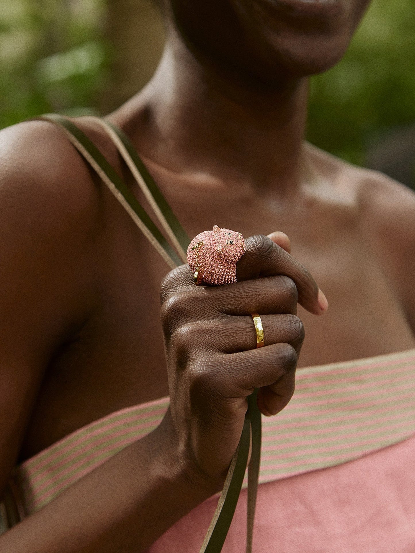 Disney Pixar Hamm Statement Ring - Pink