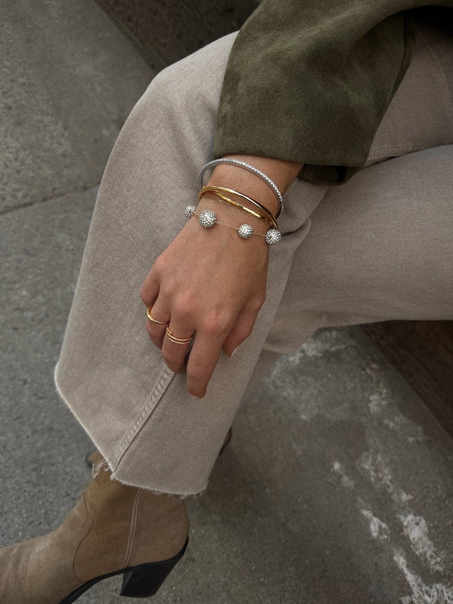 Blair Bracelet - Gold/Pavé