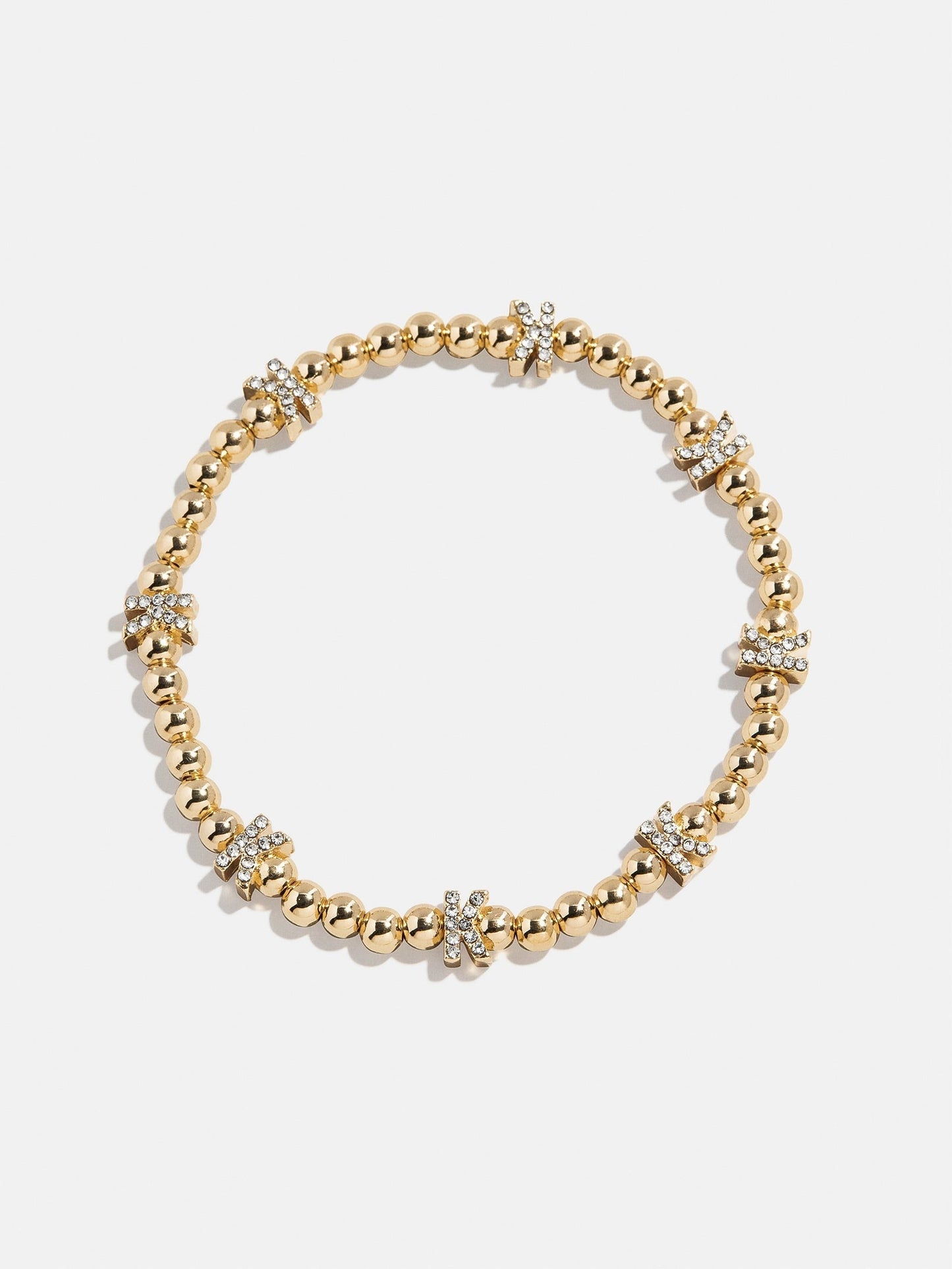 Gold/Pavé Repeating Initial Pisa Bracelet - K