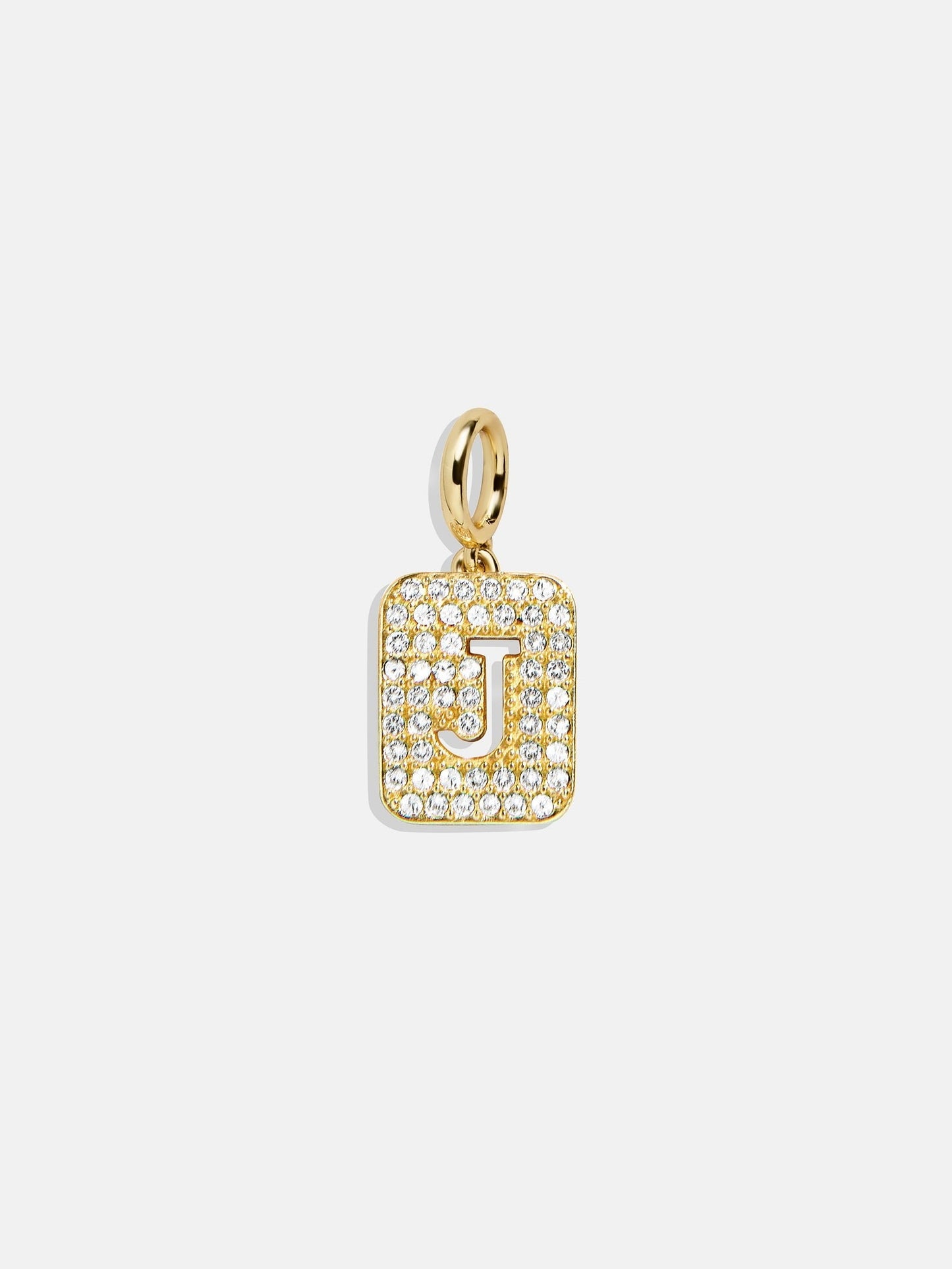 Block Pavé Initial Cluster Charm - J
