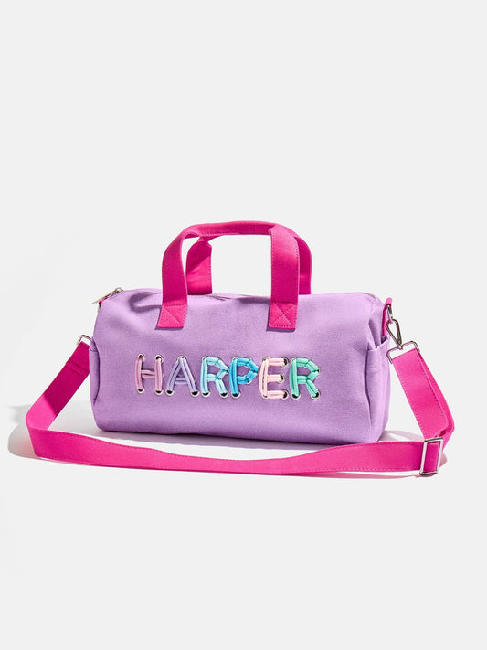 Thready to Go Kids' Custom Duffle - Lilac/Blue Multi