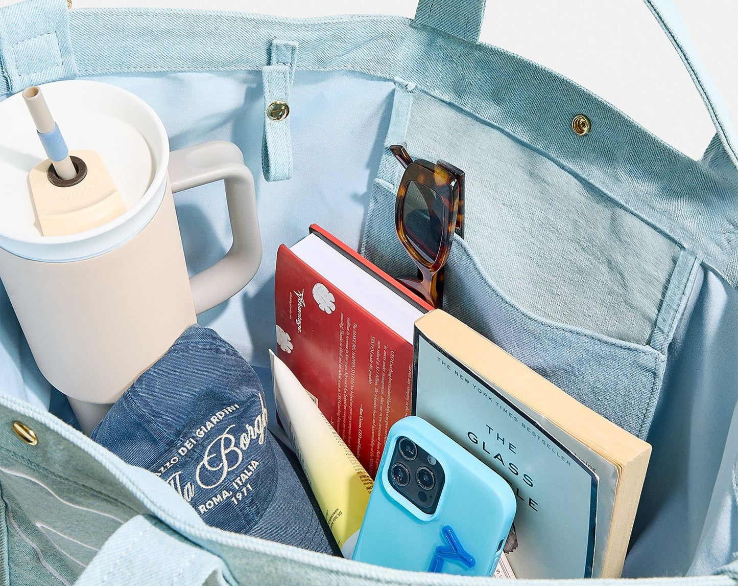 Solid Custom Alpha Tote - Blue Denim