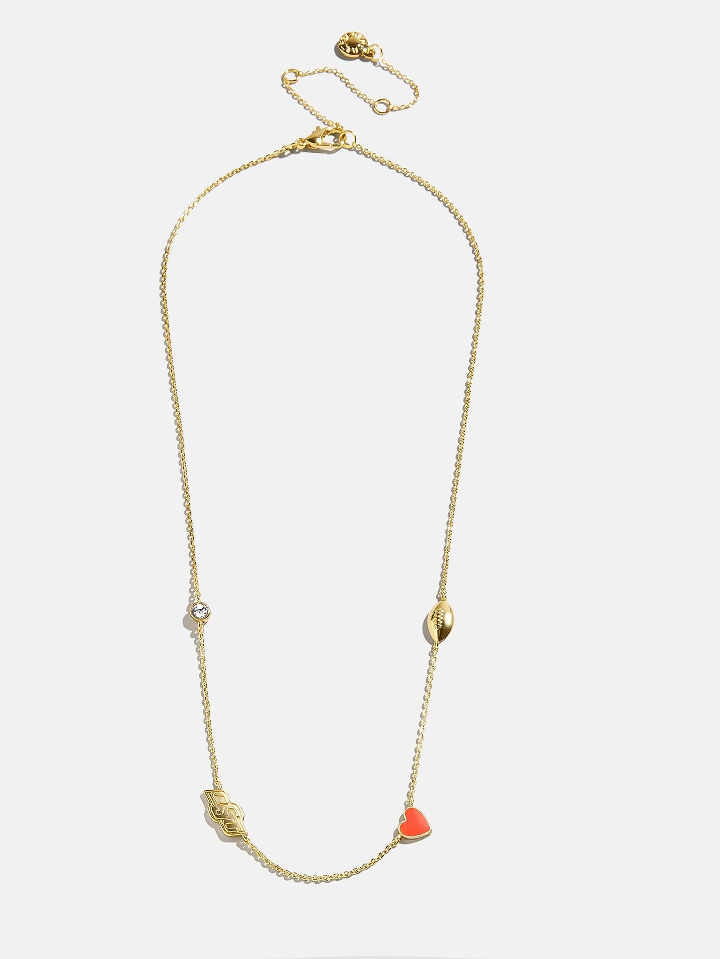 Oklahoma State University Spaced Charm Necklace - Oklahoma State University
