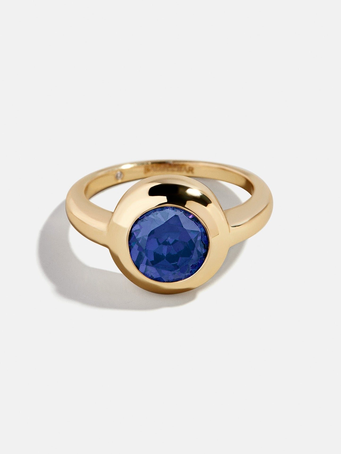 Gold Cubic Zirconia Custom Birthstone Ring - Sapphire