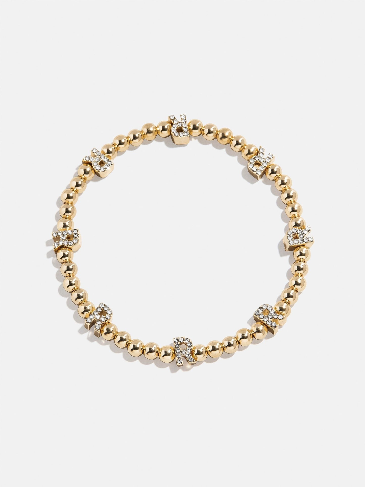 Gold/Pavé Repeating Initial Pisa Bracelet - R