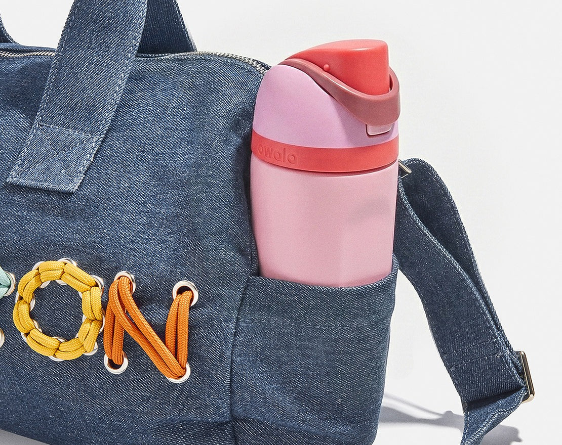 Thready to Go Kids' Custom Duffle - Dark Denim/Pink Multi