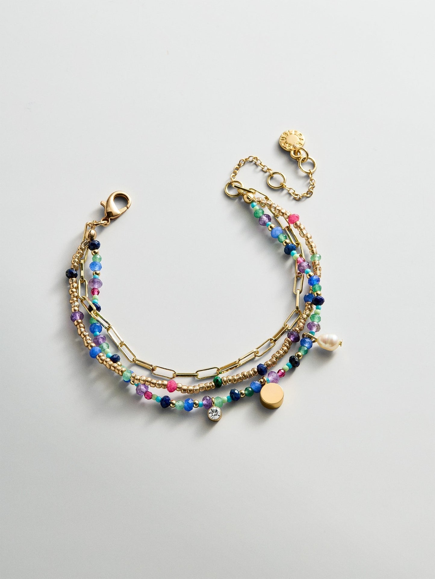 Rowan Semi-Precious Layered Bracelet - Positano