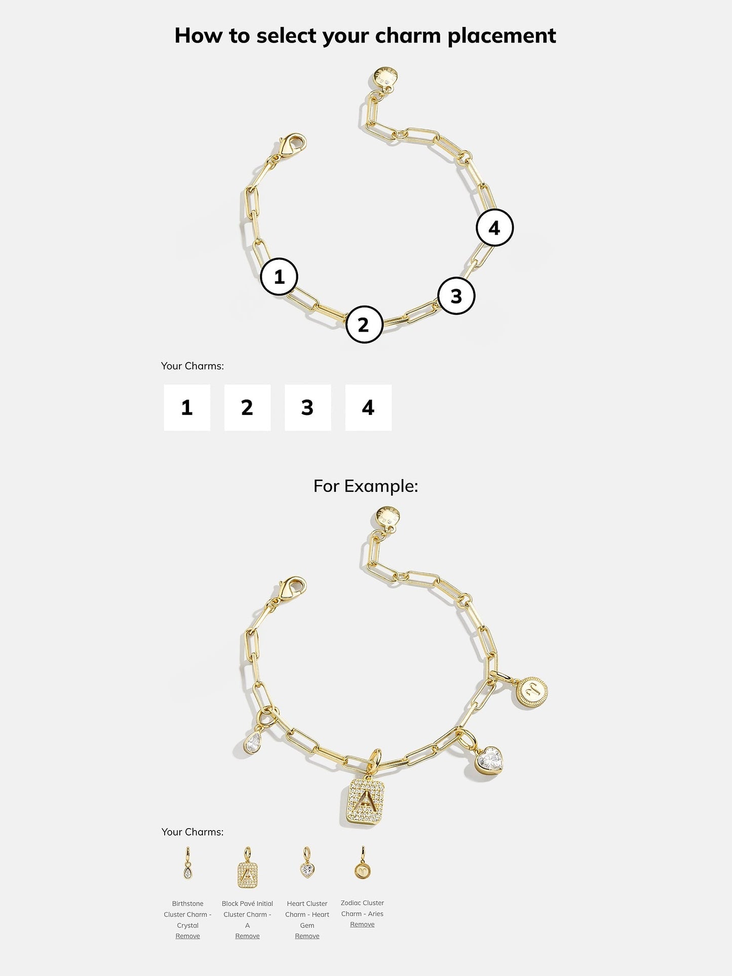Spaced Custom Charm Bracelet - Spaced Charm Bracelet
