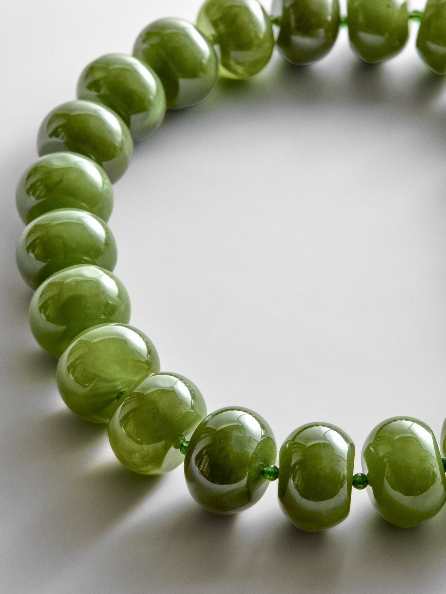 Joan Semi-Precious Necklace - Dark Olive