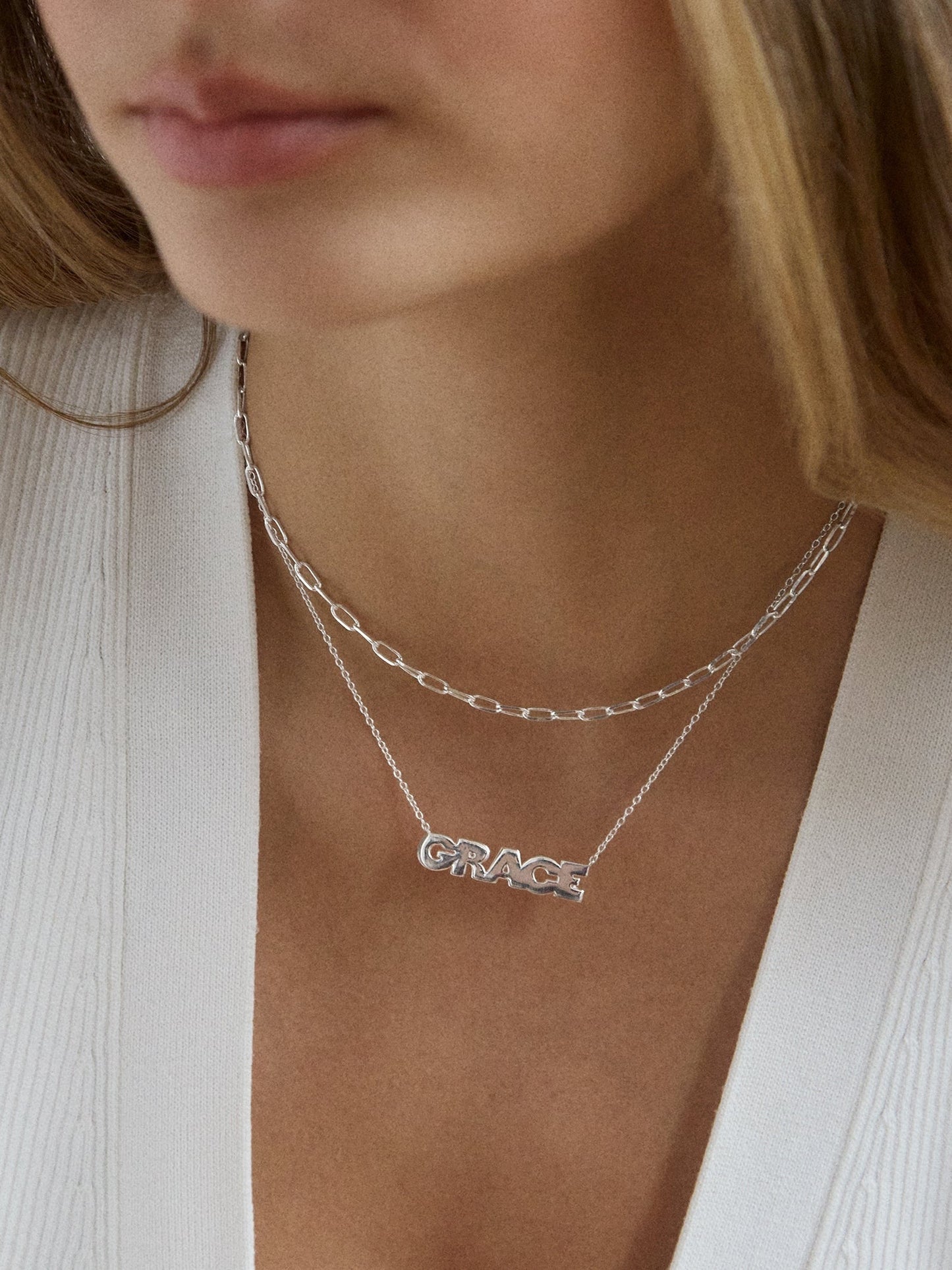 14K Gold Custom Nameplate Necklace - Bold