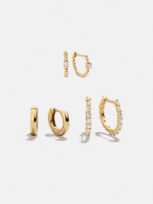 Lauren 18K Gold Earring Set - Lauren 18K Gold Earring Set