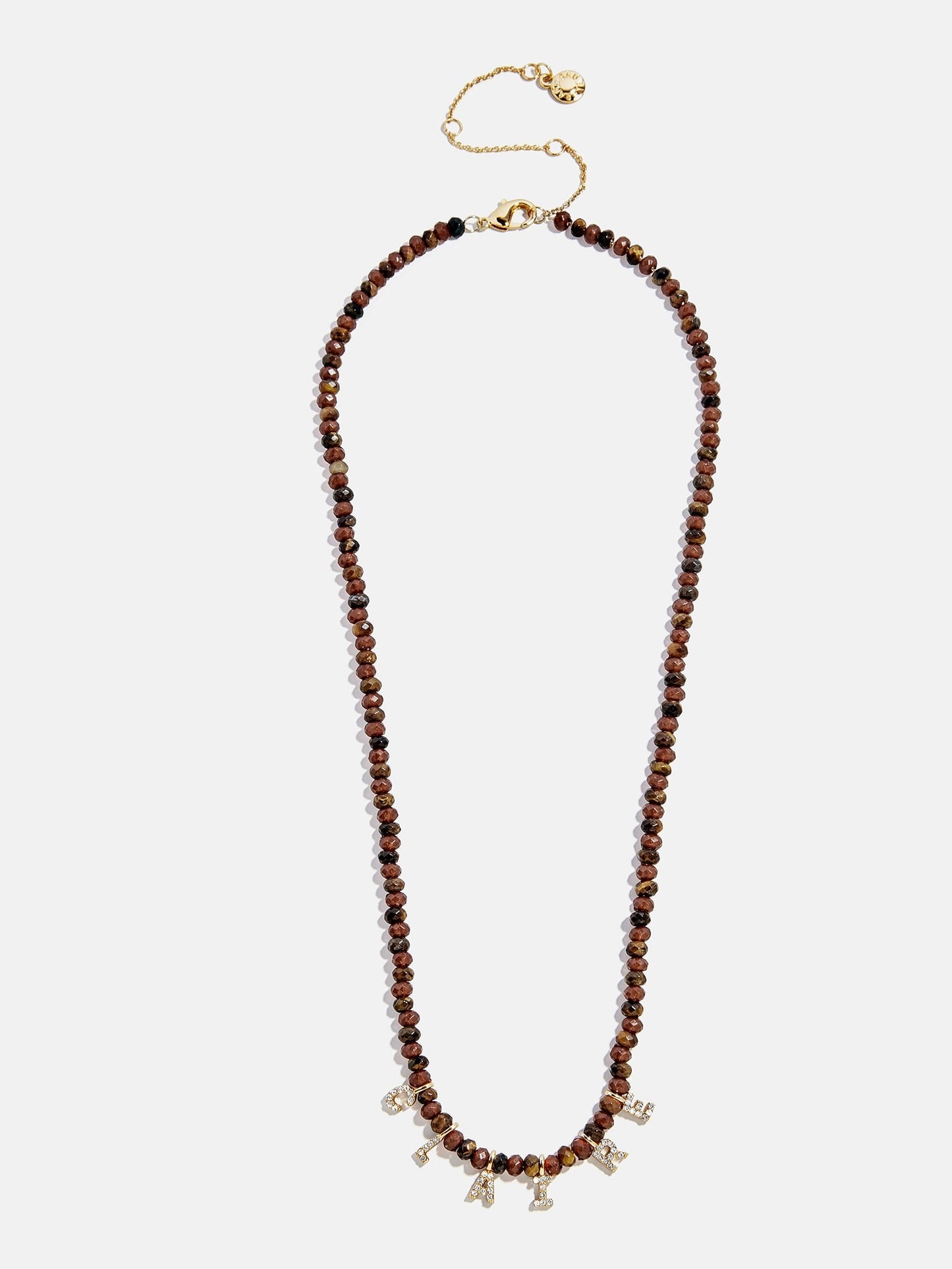 Mini Semi-Precious Custom Necklace - Tiger's Eye