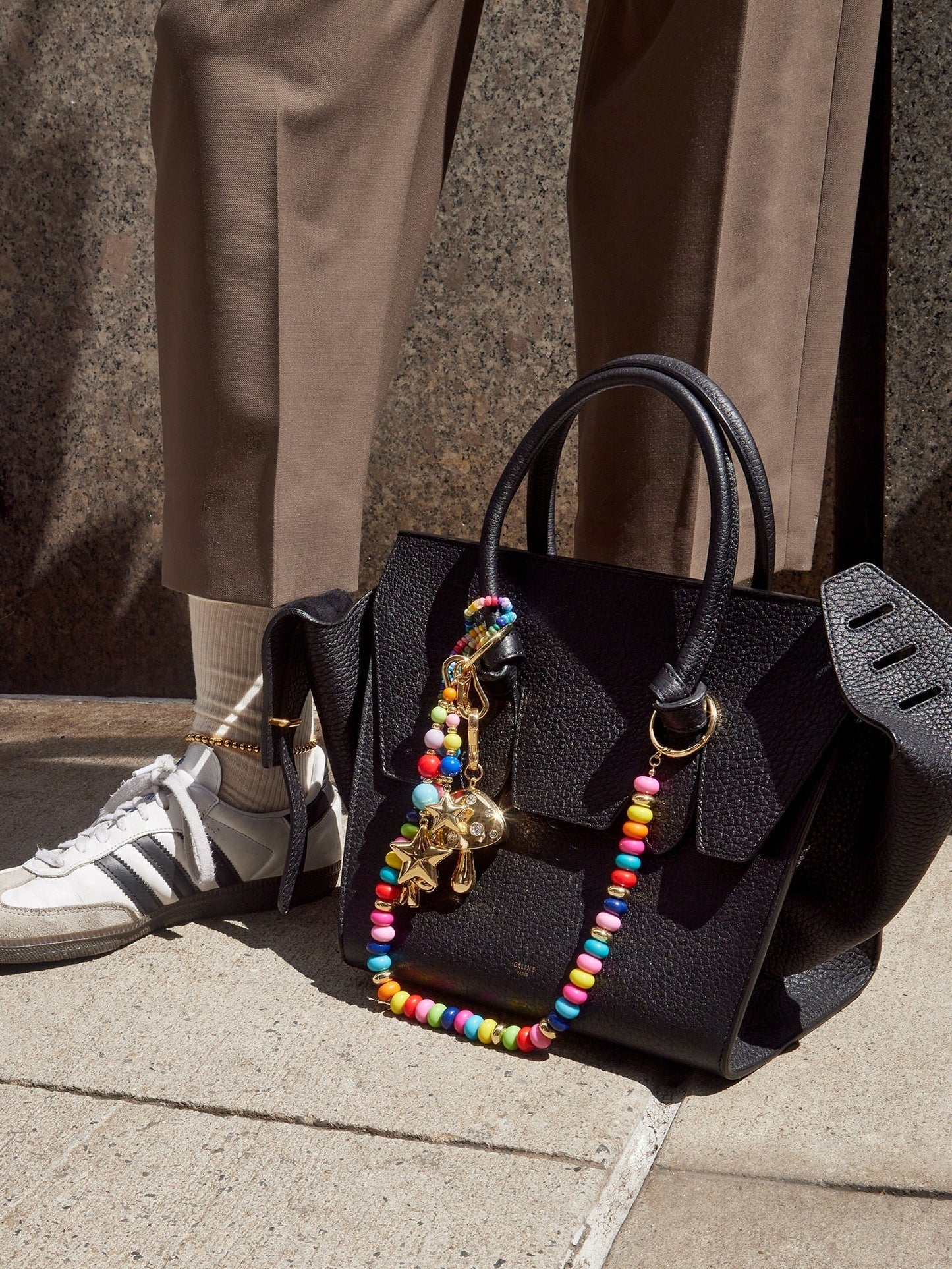 Flying Colors Bag Charm - Gold/Multi