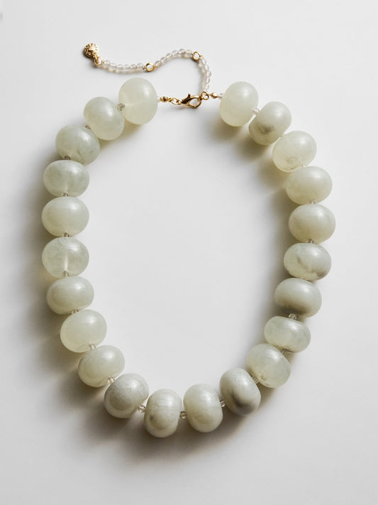 Joan Semi-Precious Necklace - Gray Quartz