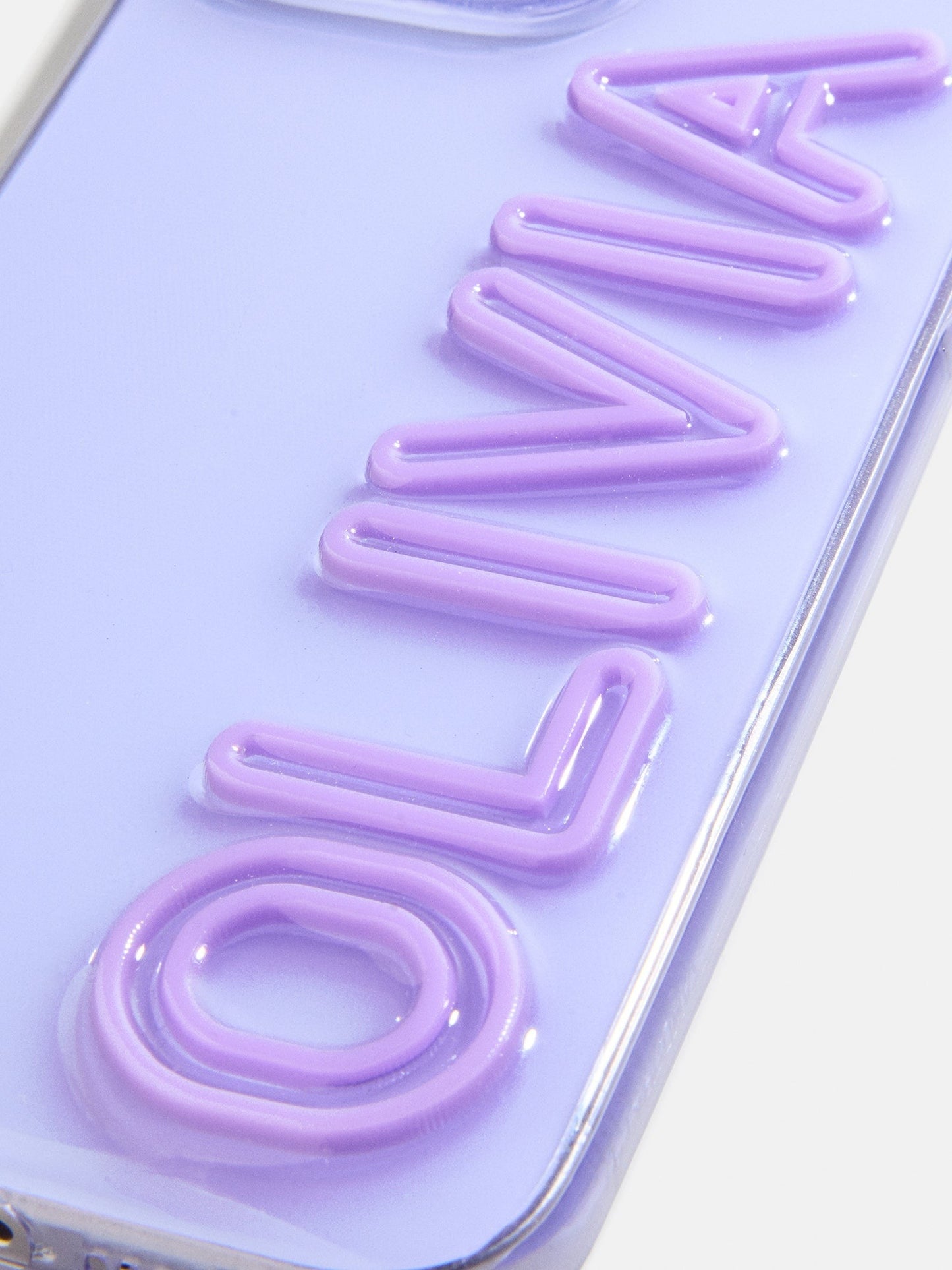 Fine Line Custom iPhone Case - Transparent Purple/Lavender