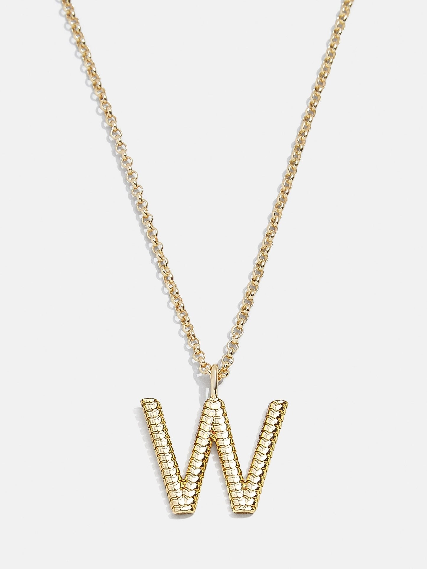 Classic Initial Necklace - Ribbed Initial