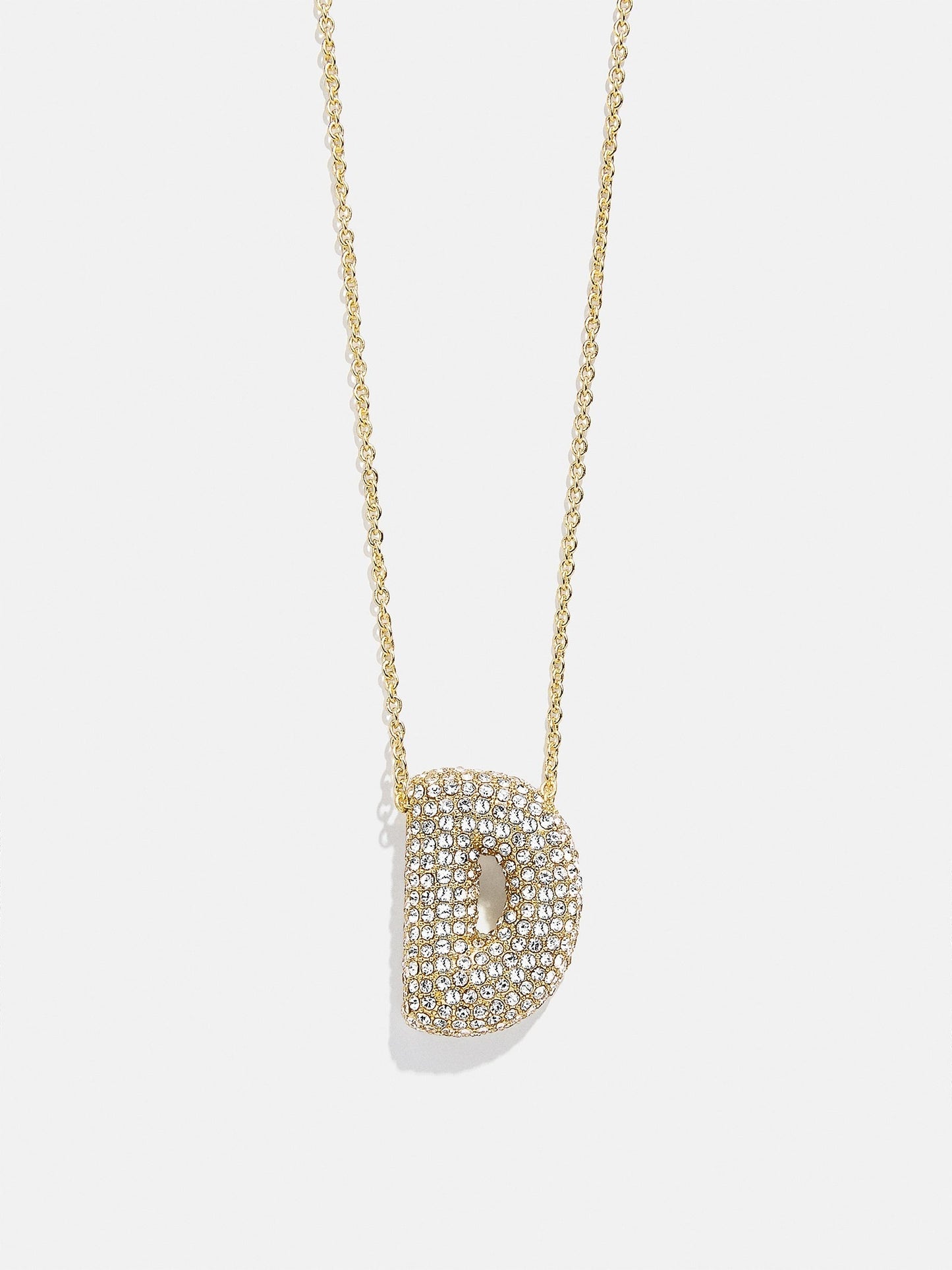 Kids’ Bubble Initial Necklace - Gold/Pavé