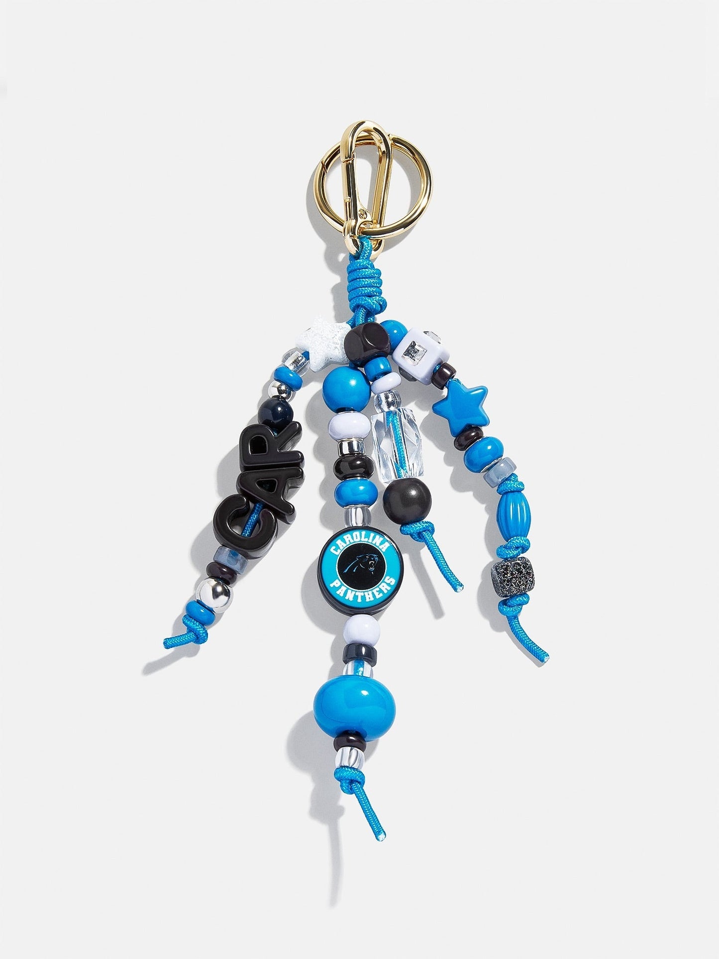 NFL Beaded Bag Charm - Carolina Panthers