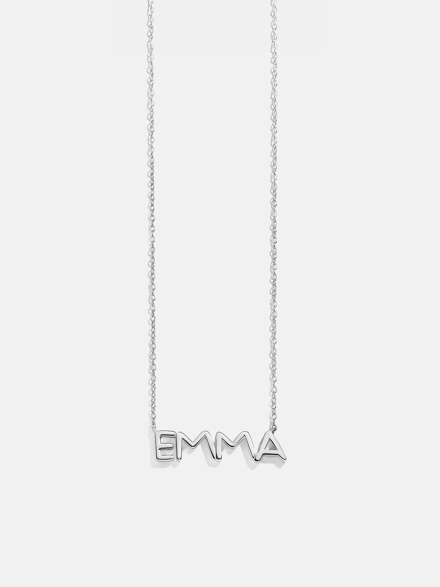 14K Gold Custom Nameplate Necklace - Organic