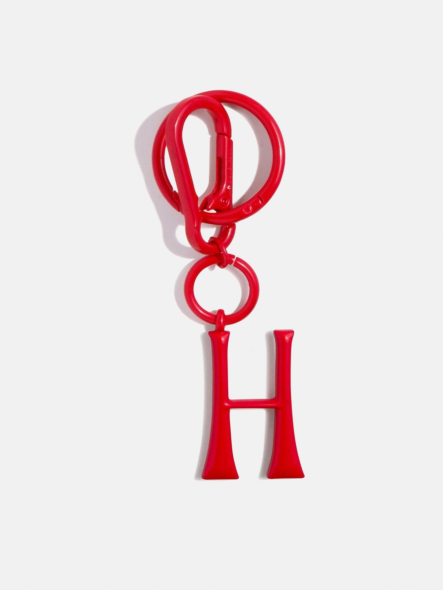 Red Initial Enamel Bag Charm - H