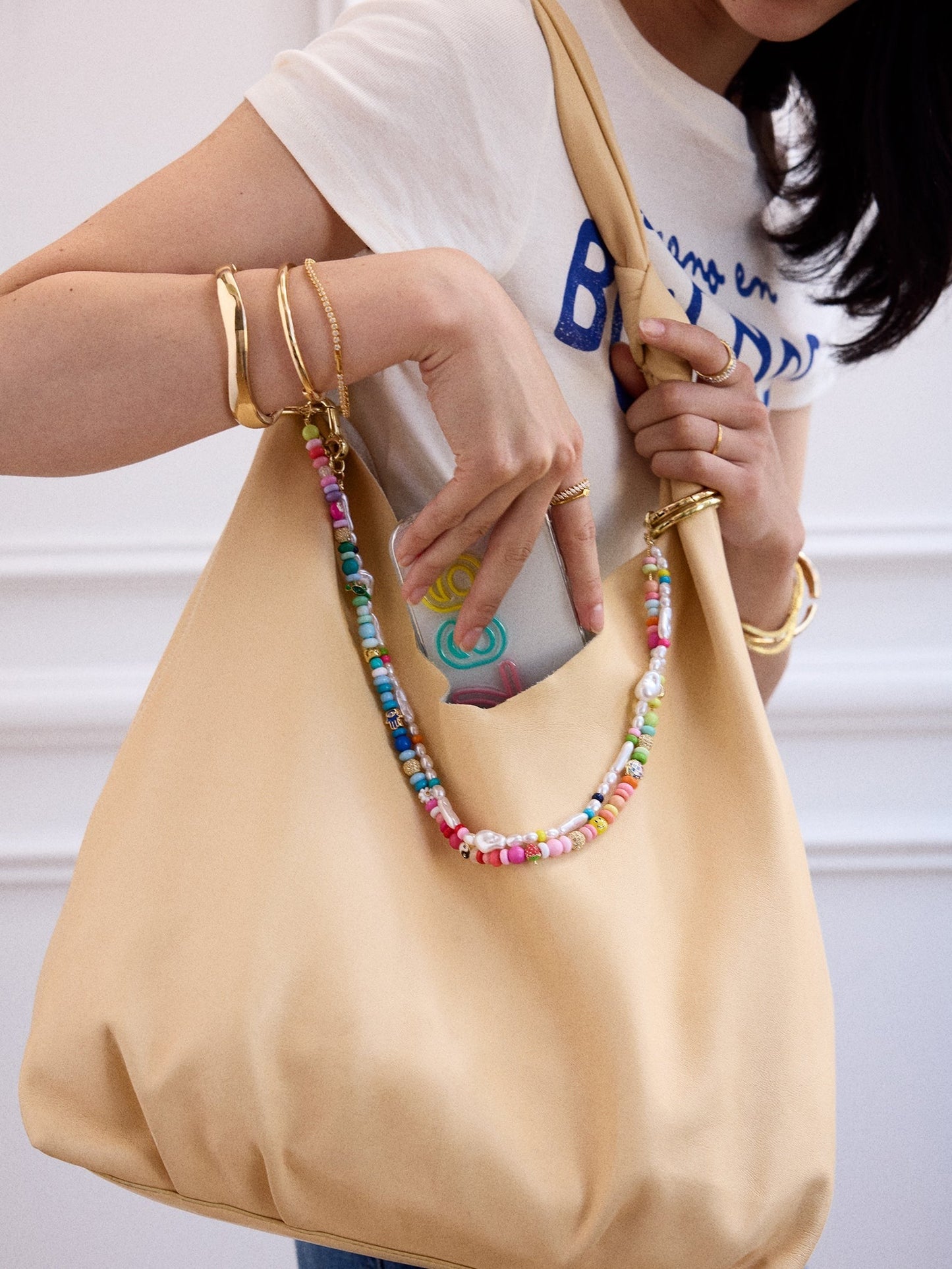 Beaded Custom Bag Charm - Multi Beaded Bag Charm