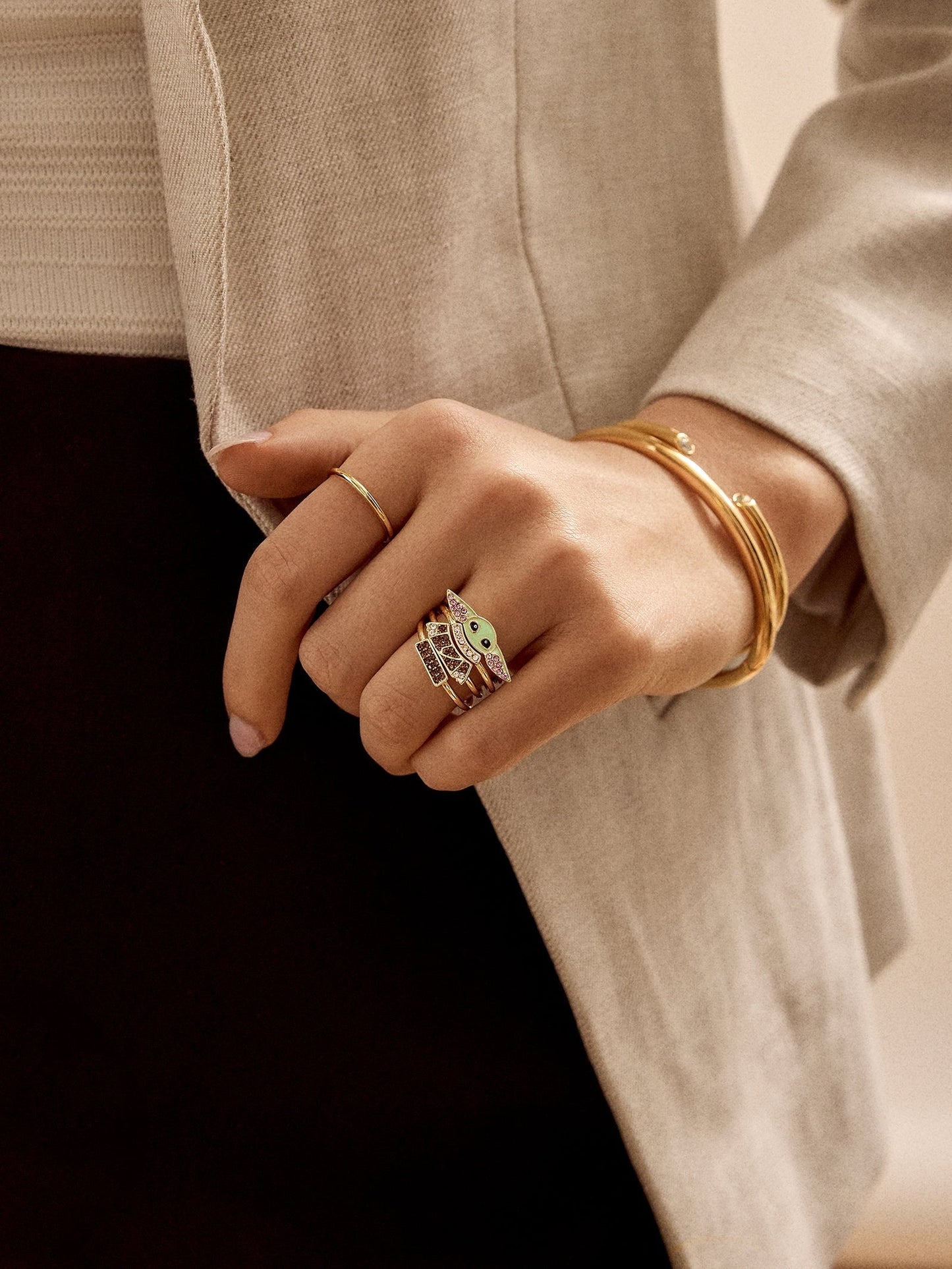 STAR WARSTM GROGUTM Ring Set - Gold/Green