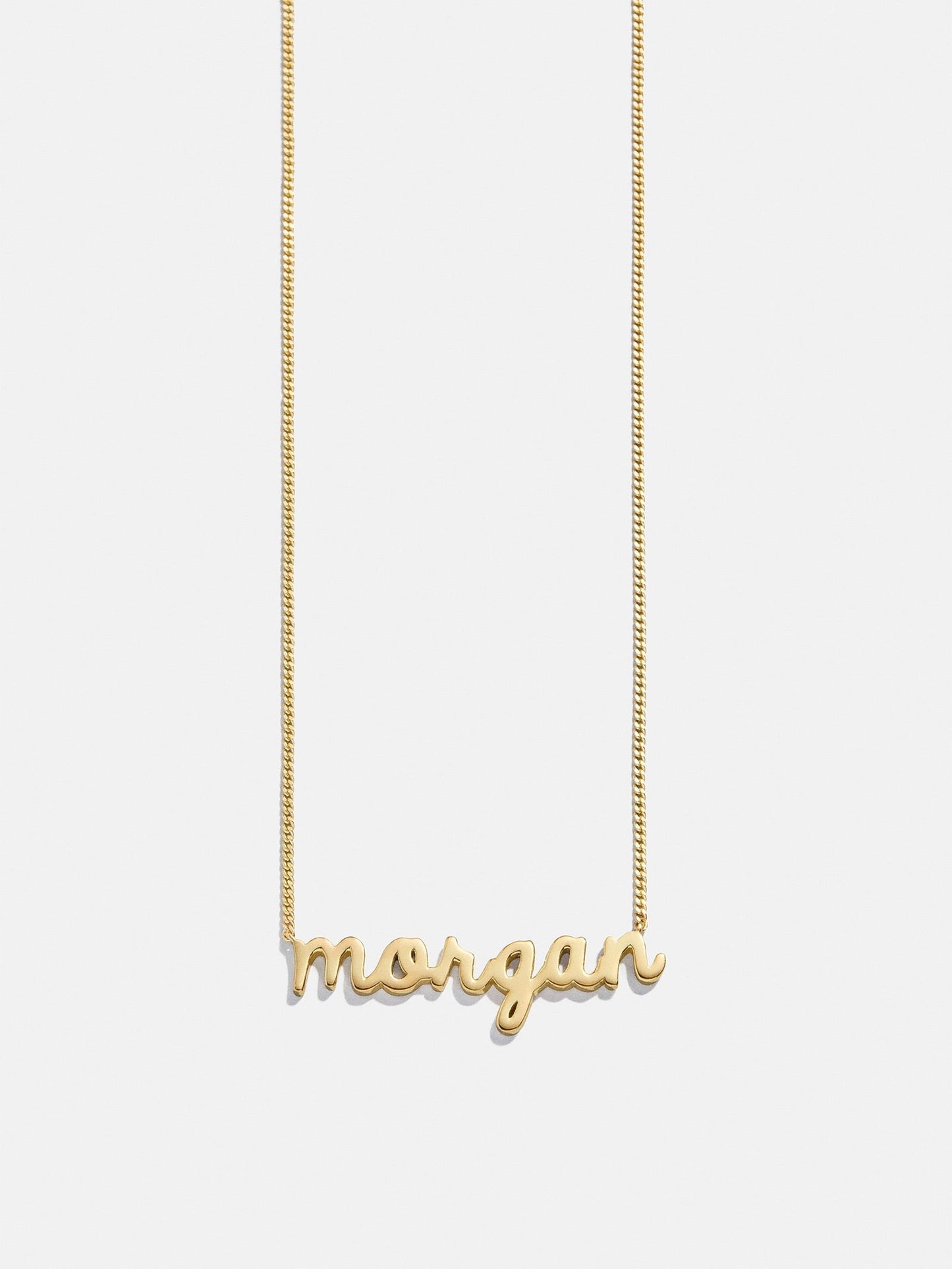 14K Gold Custom Nameplate Necklace - Script