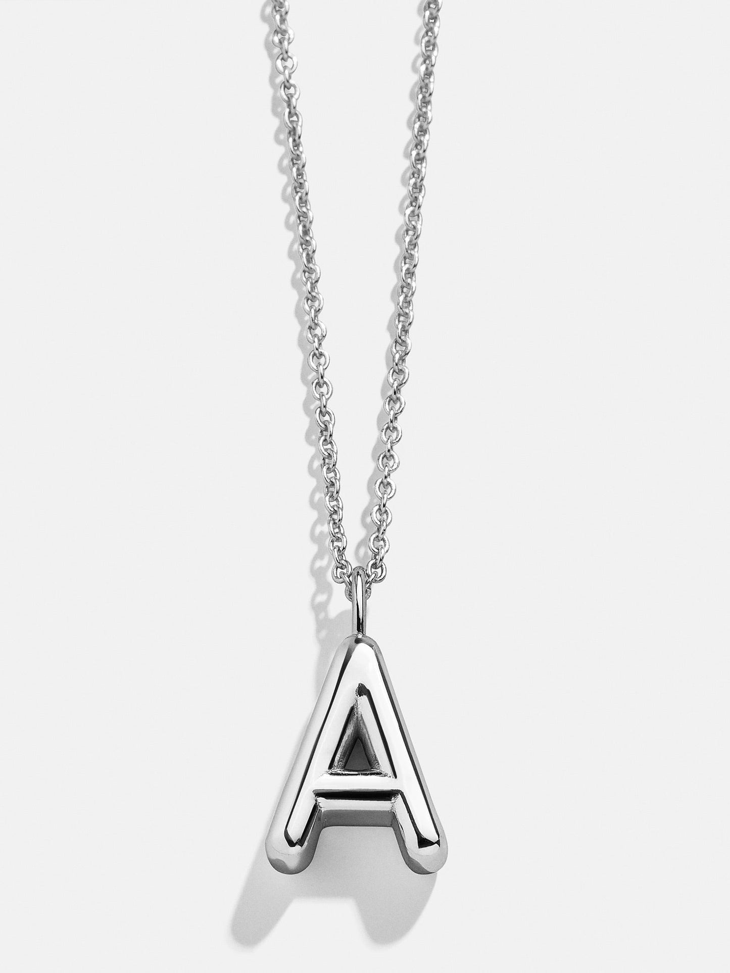 Classic Silver Initial Necklace - Silver