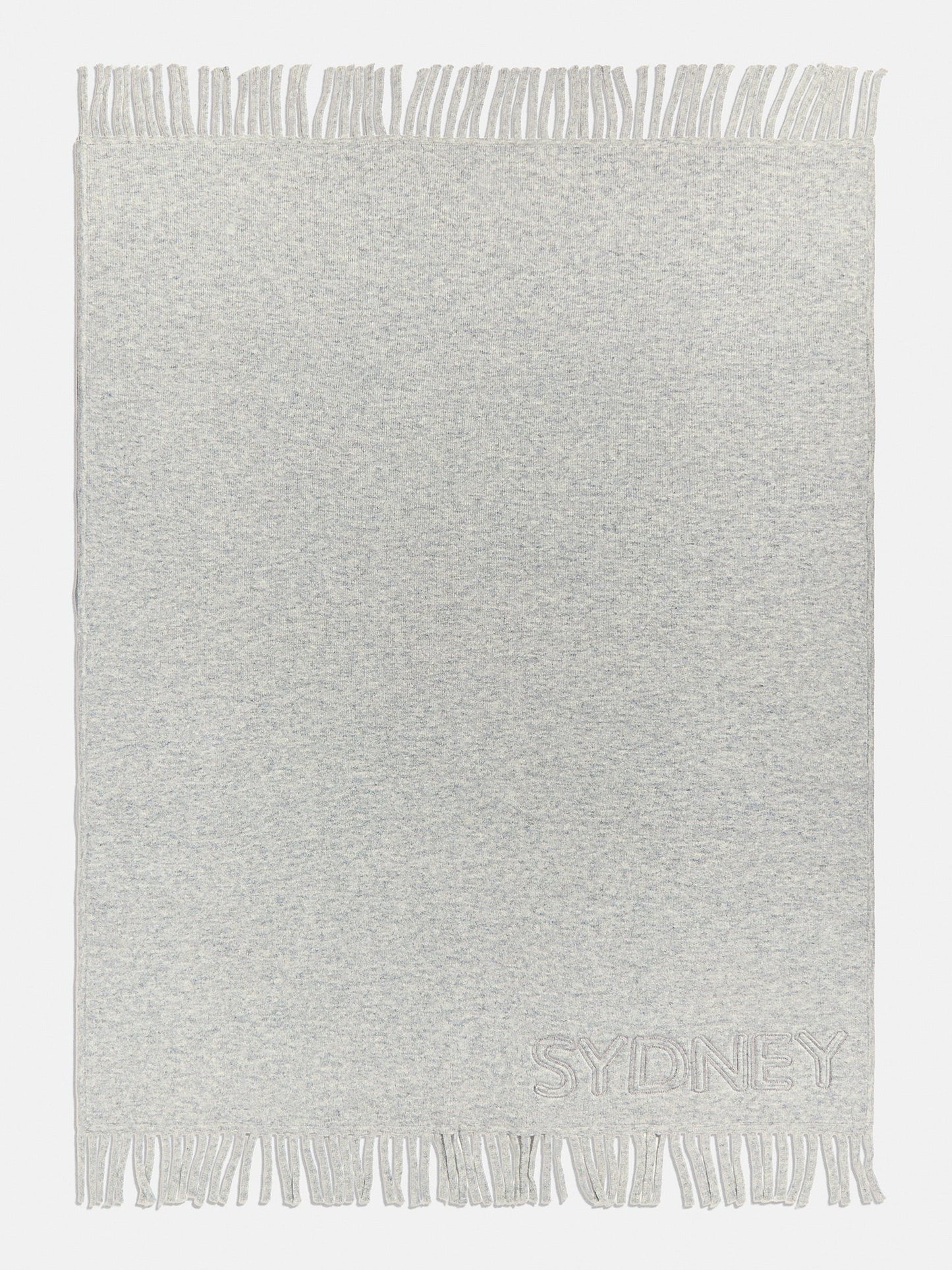 Pure Merino Wool Custom Blanket - Cloud Gray/Dark Gray