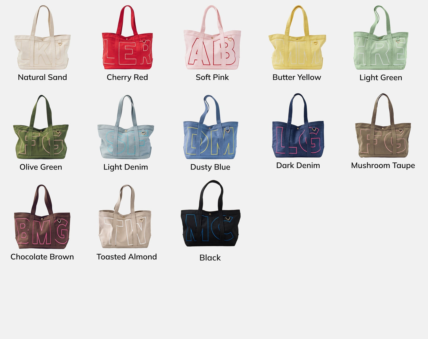 Solid Custom Alpha Tote - Pistachio Green