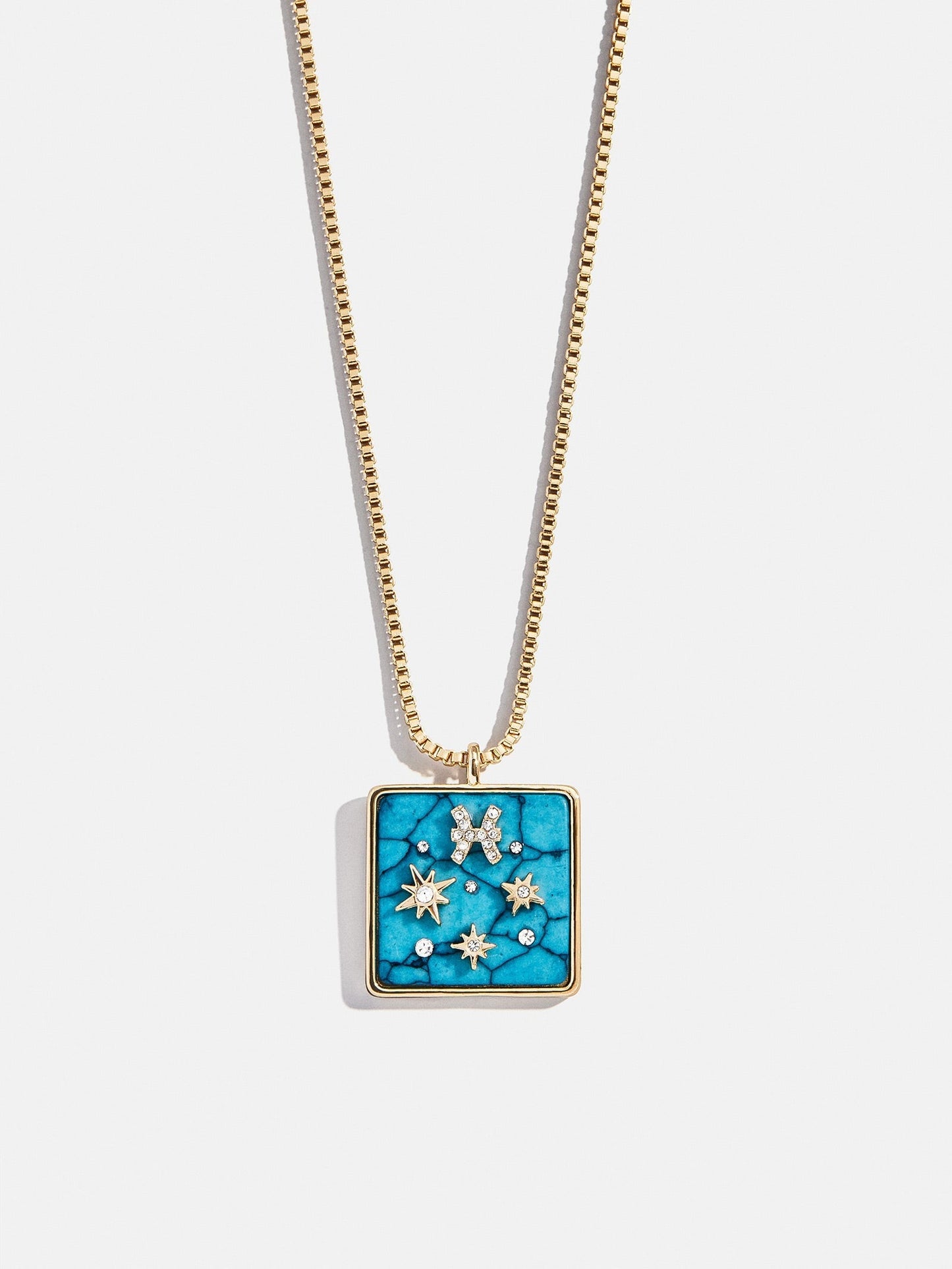 Semi-Precious Zodiac Pendant Necklace - Pisces