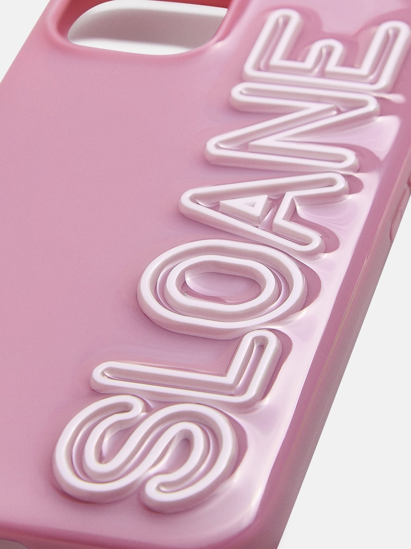 Fine Line Custom iPhone Case - Mauve/White