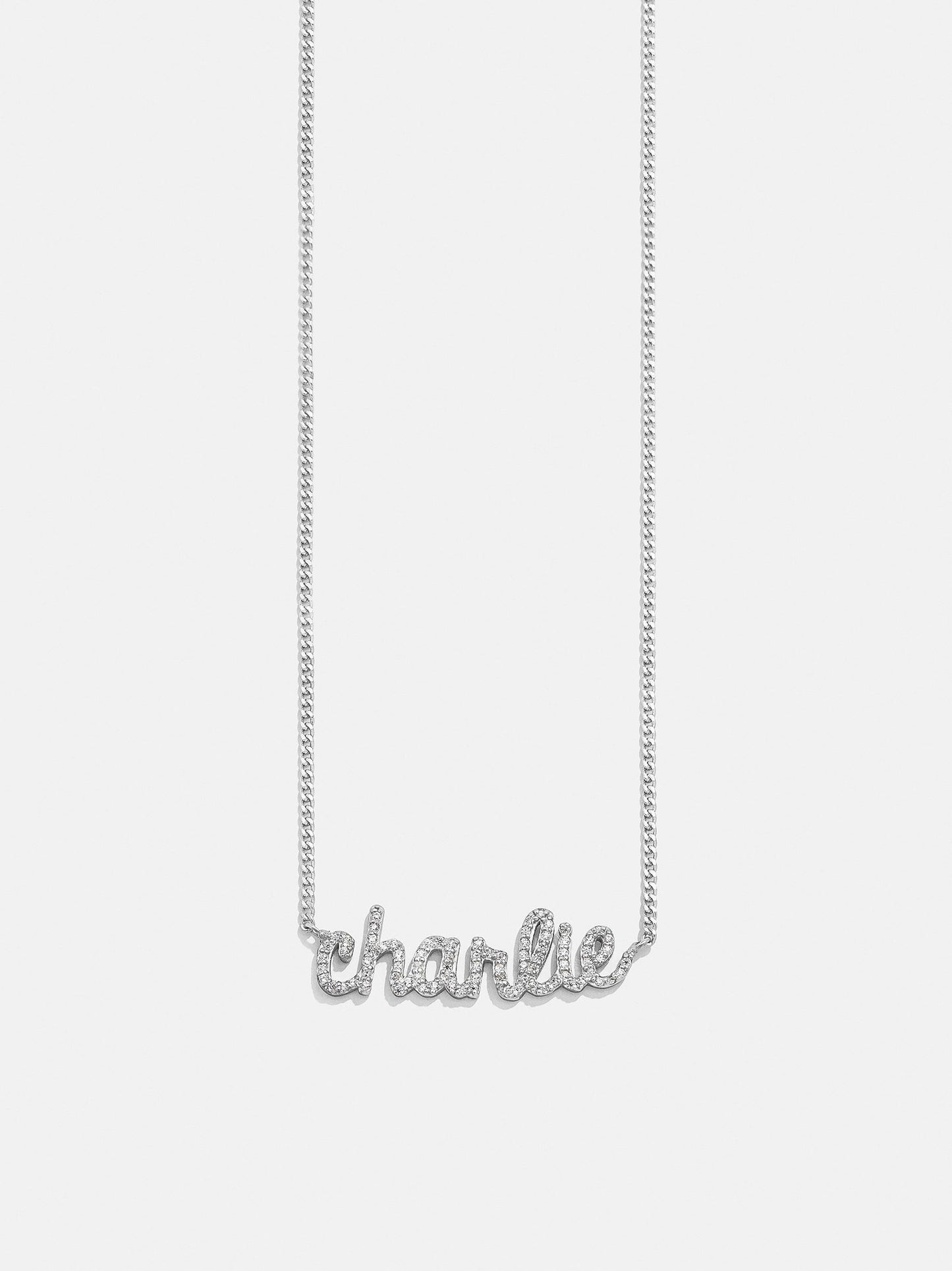 14K Gold Custom Nameplate Necklace - Script