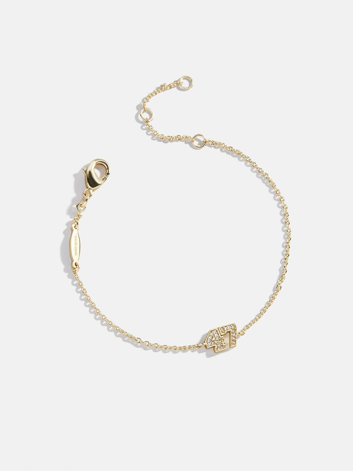 Varsity Number Custom Bracelet - One Gold Station