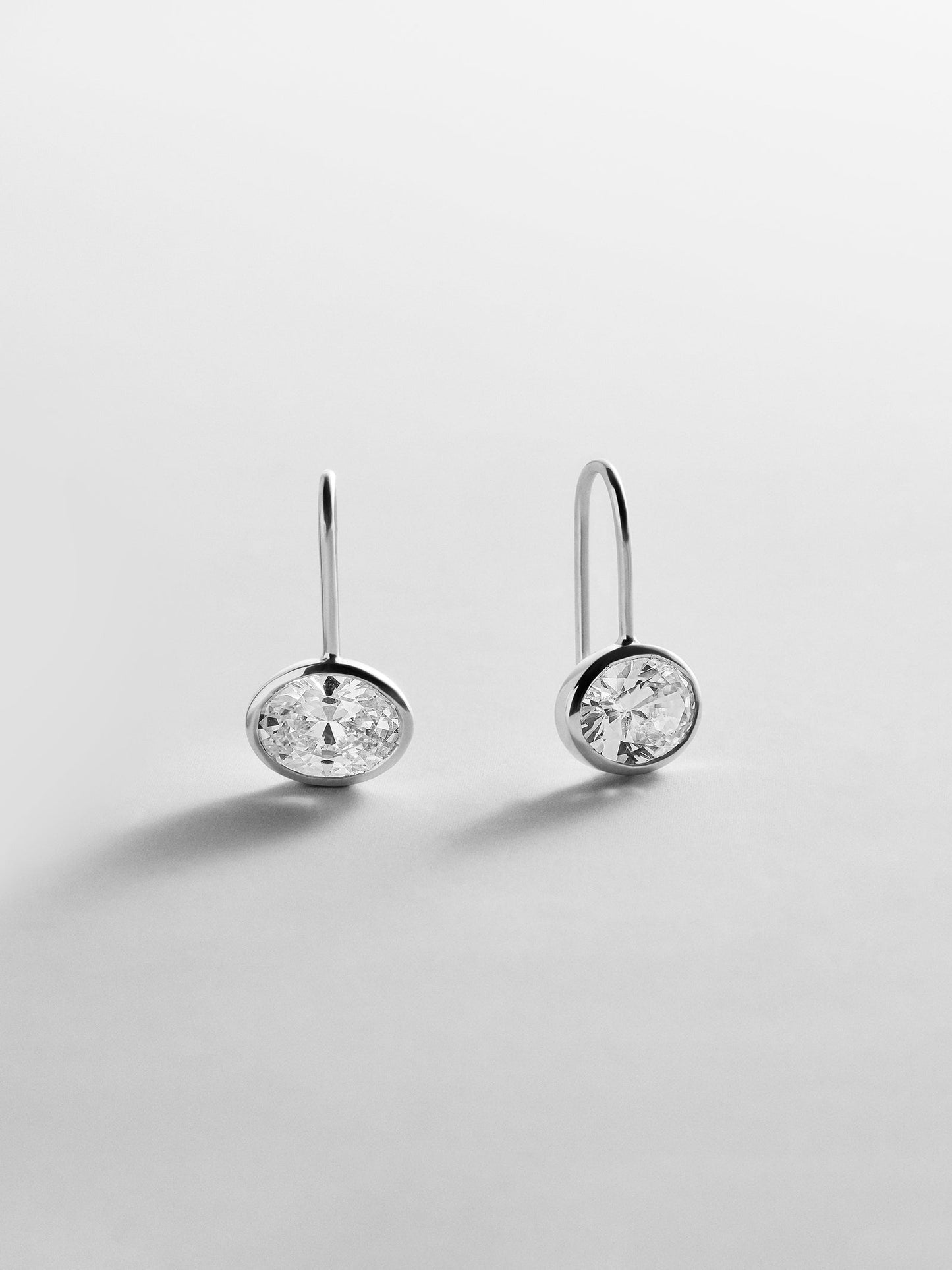 Fallon Sterling Silver Bezel Earrings - Silver