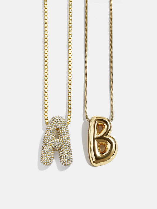Bubble Initial Necklace