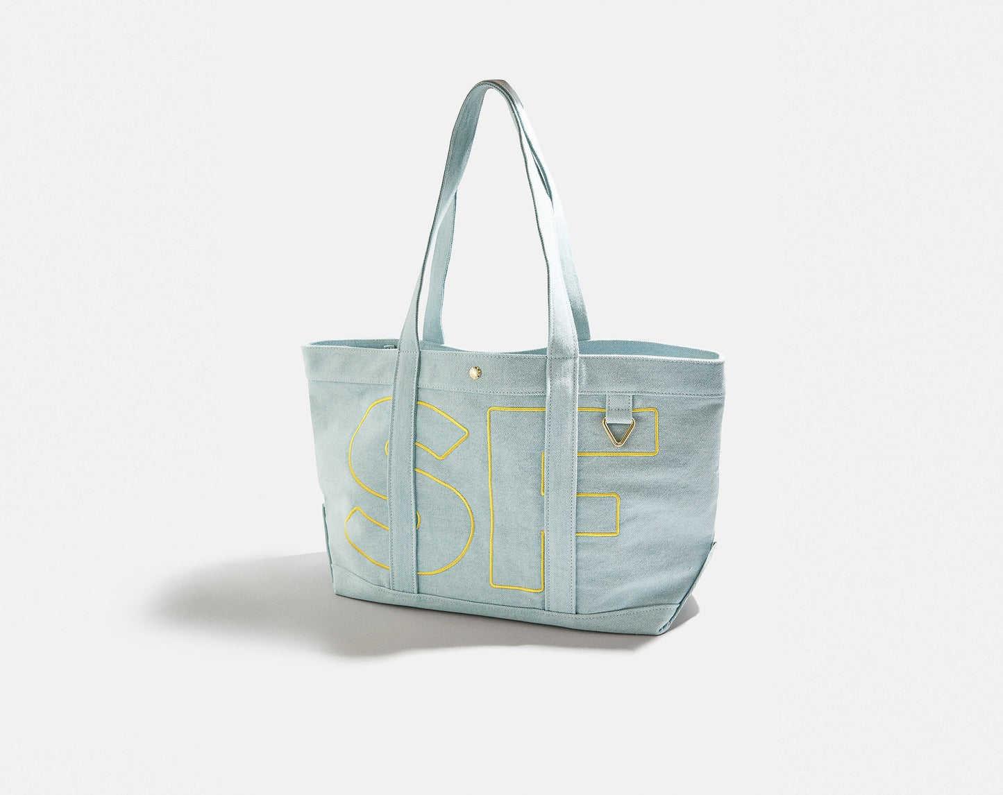 Solid Custom Alpha Tote - Blue Denim