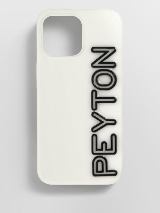 Fine Line Custom iPhone Case - White/Black