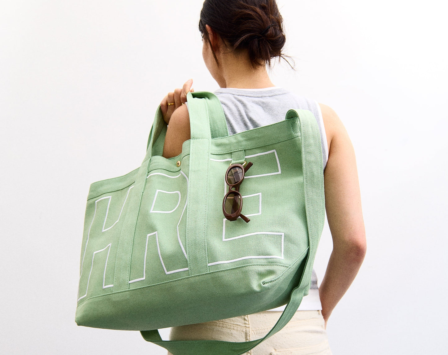 Solid Custom Alpha Tote - Dusty Blue