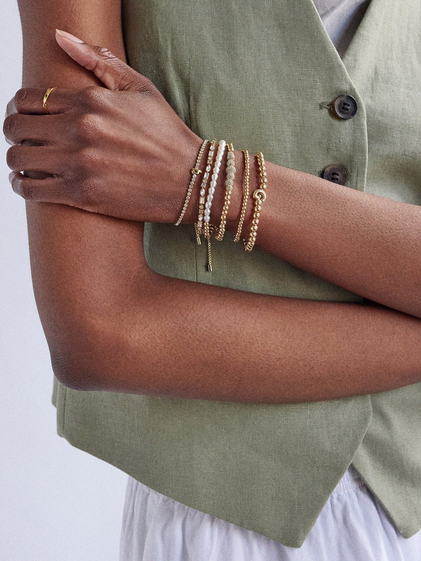 Pippa Pisa Bracelet - Gold/Pearl