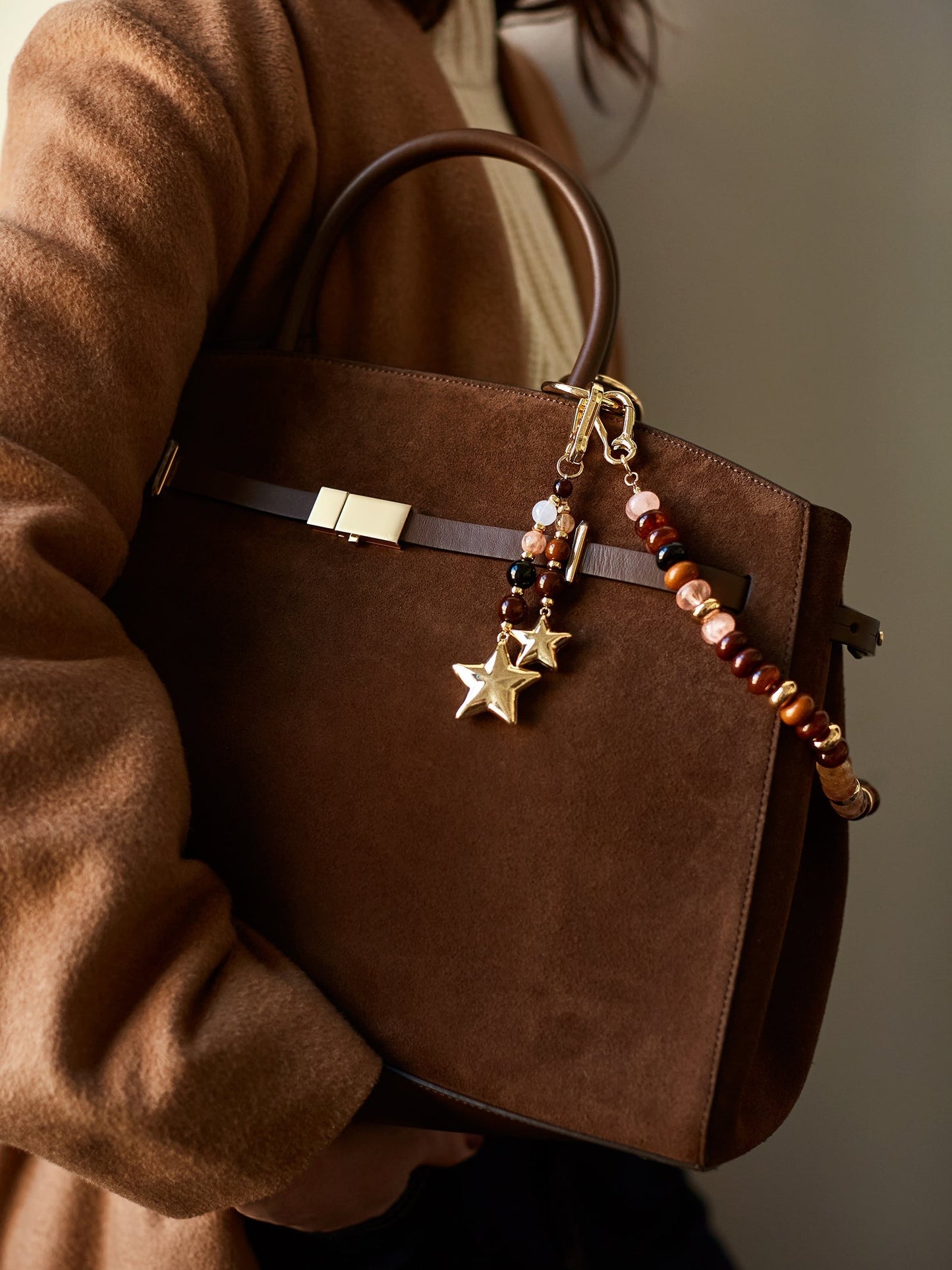Starstruck Bag Charm - Gold/Brown