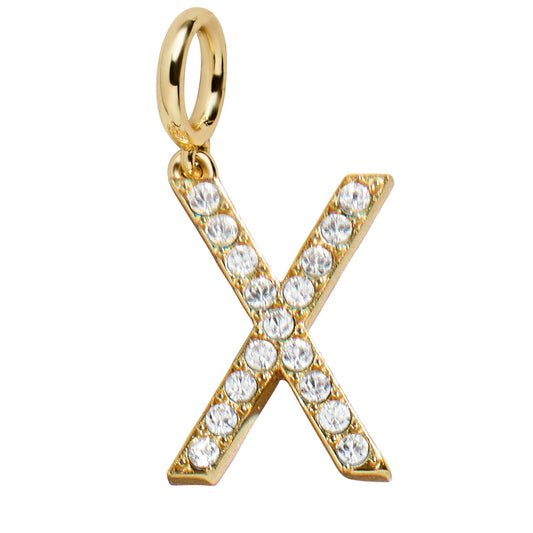 Pavé Initial Cluster Charm - X
