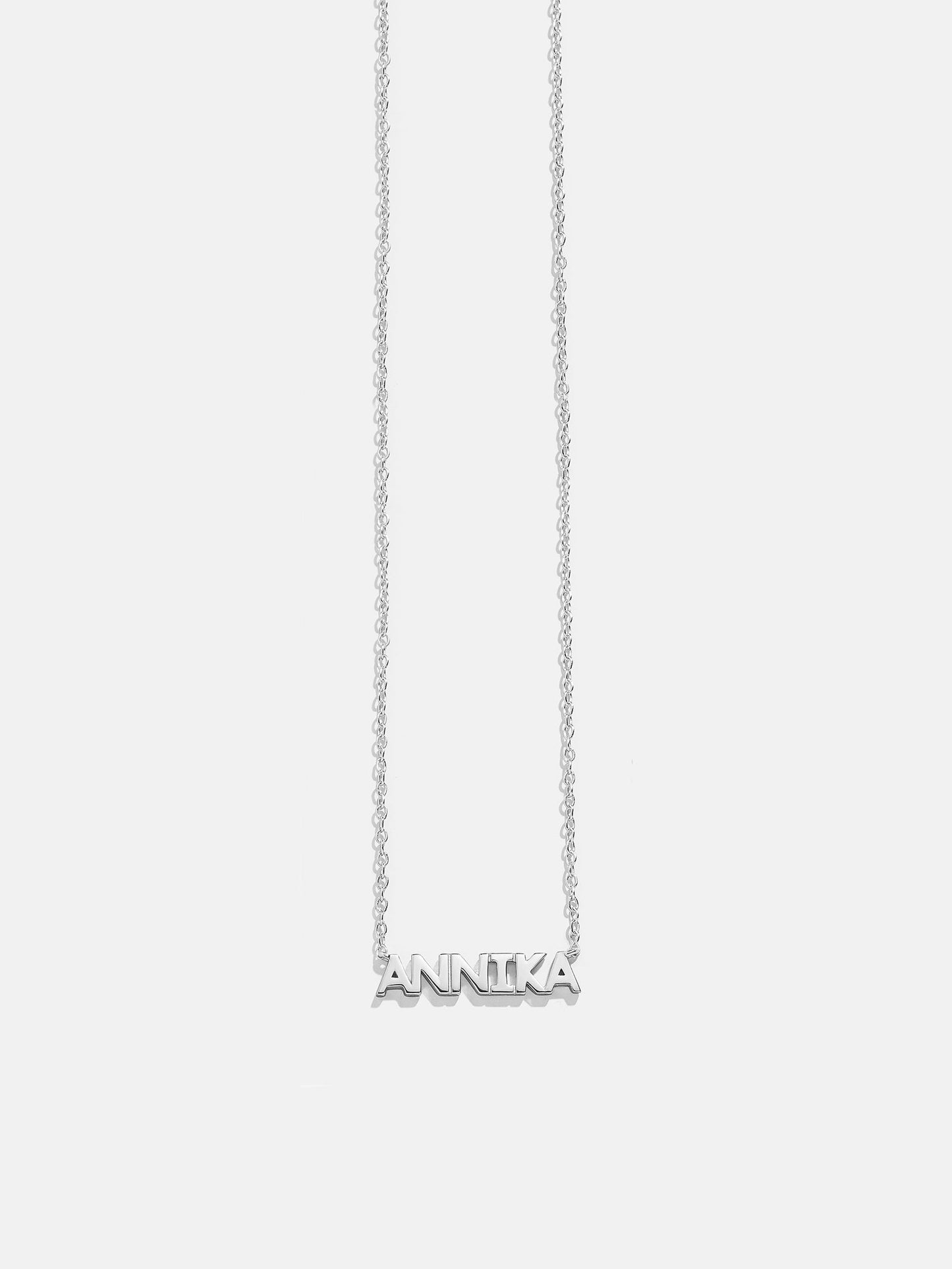 14K Gold Custom Nameplate Necklace - Mini Block