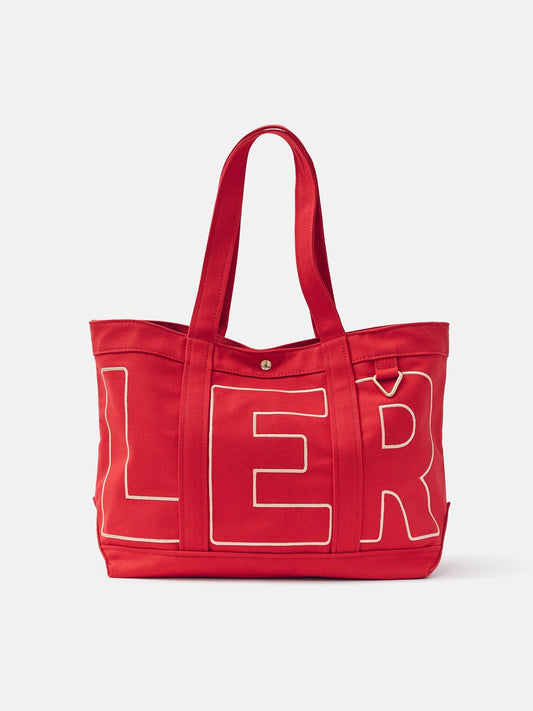Solid Custom Alpha Tote - Cherry Red