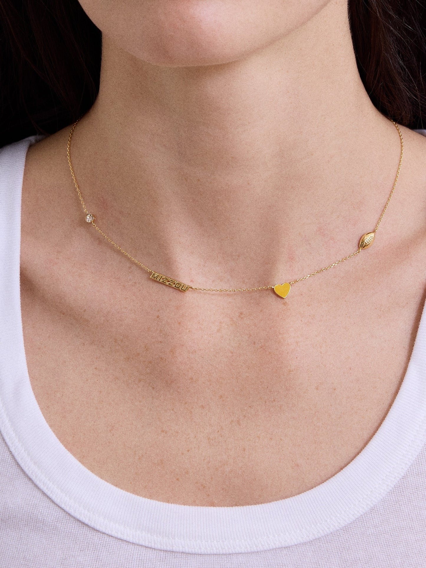 University of Missouri Spaced Charm Necklace - University of Missouri