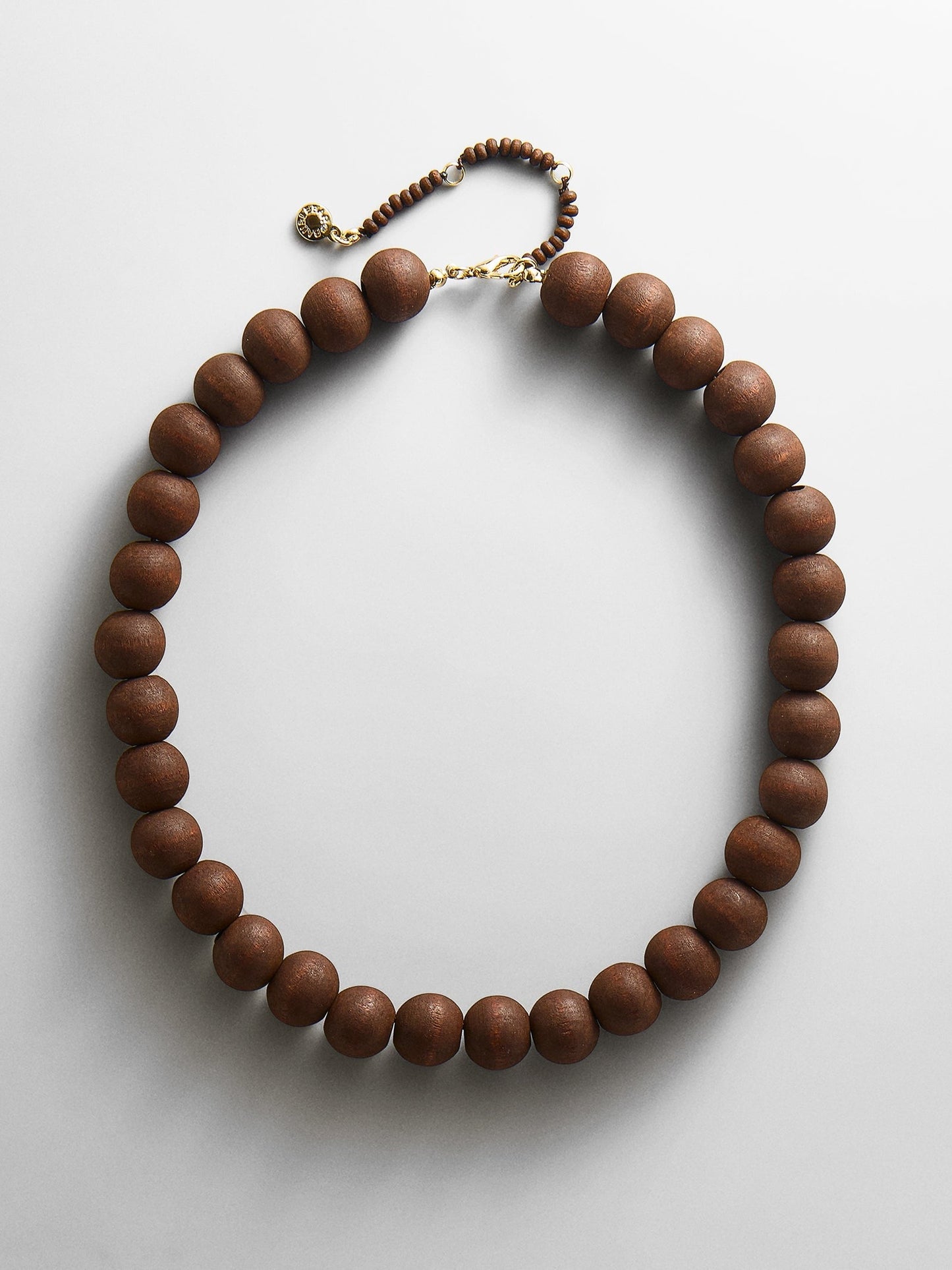 Mini Jane Beaded Necklace - Dark Wood