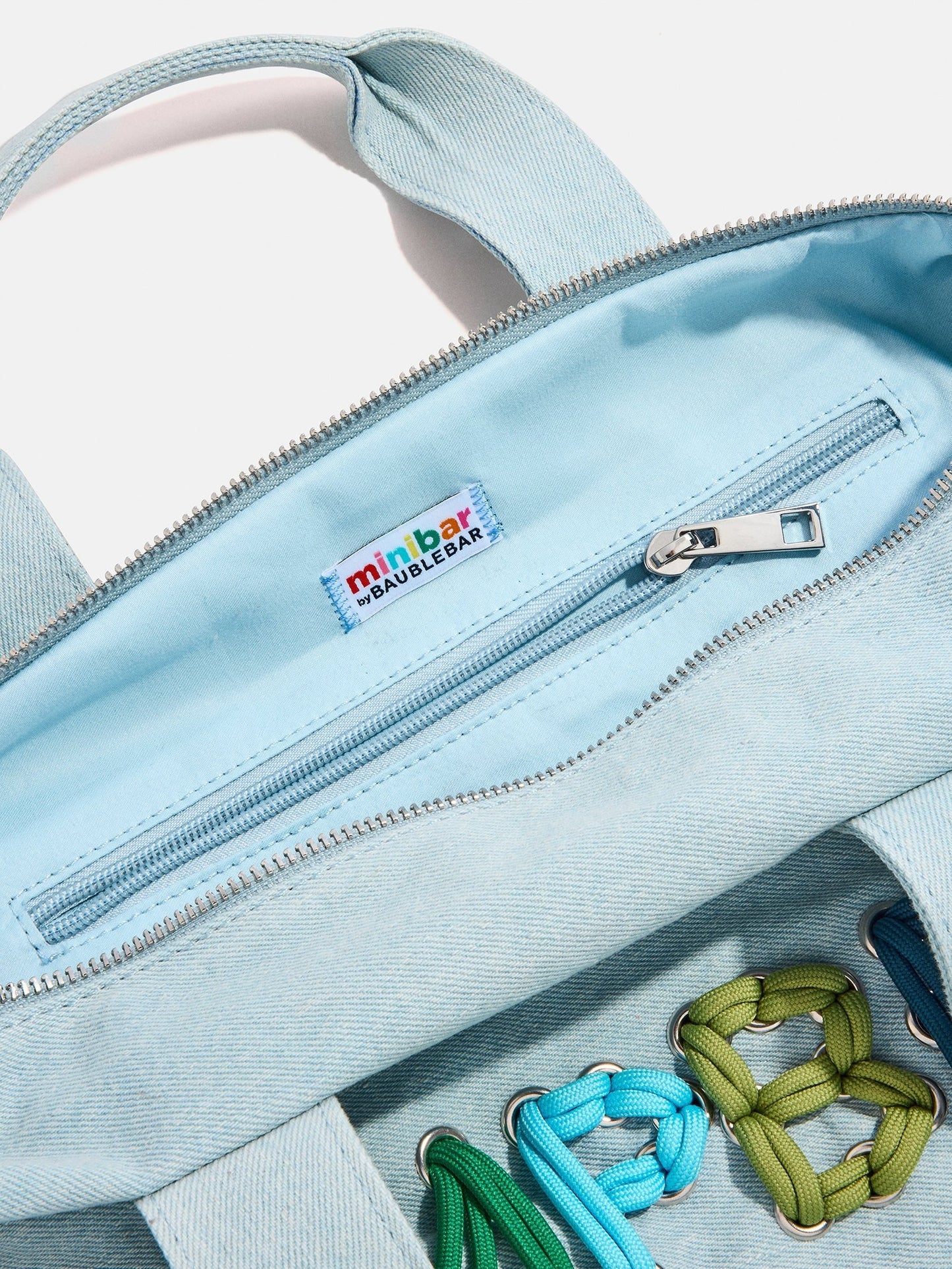 Thready to Go Kids’ Custom Duffle - Light Denim/Multi